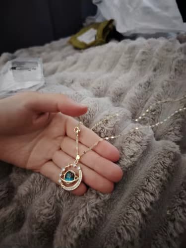 Lekki luksusowy naszyjnik tytanowo-stalowy gwiezdno-planetarny złoty 🪐